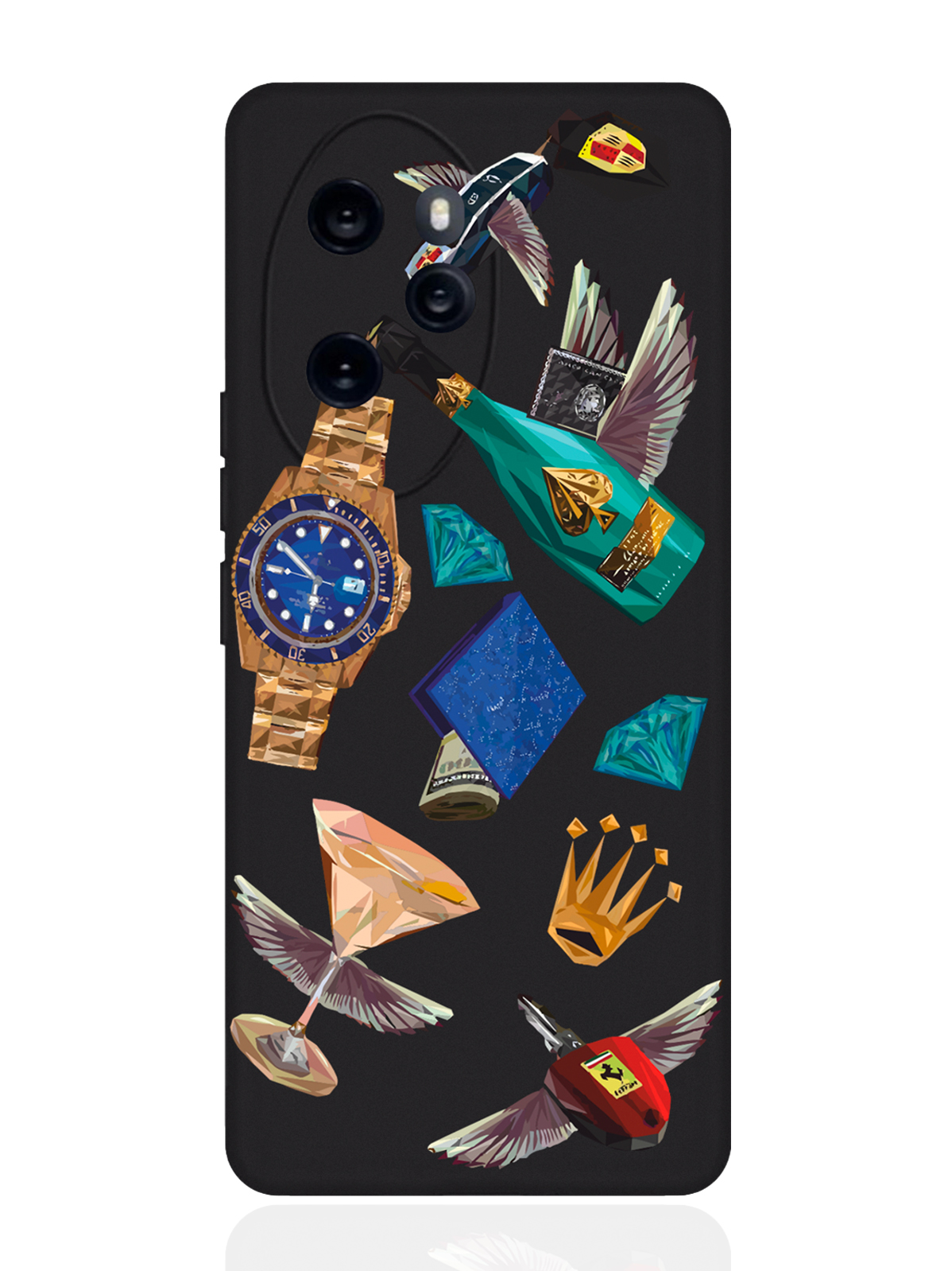 Чехол для смартфона Honor 100 Pro черный силиконовый Luxury lifestyle, Разноцветный, Honor
Чехол для смартфона Honor 100 Pro черный силиконовый Luxury lifestyle, Разноцветный, Honor