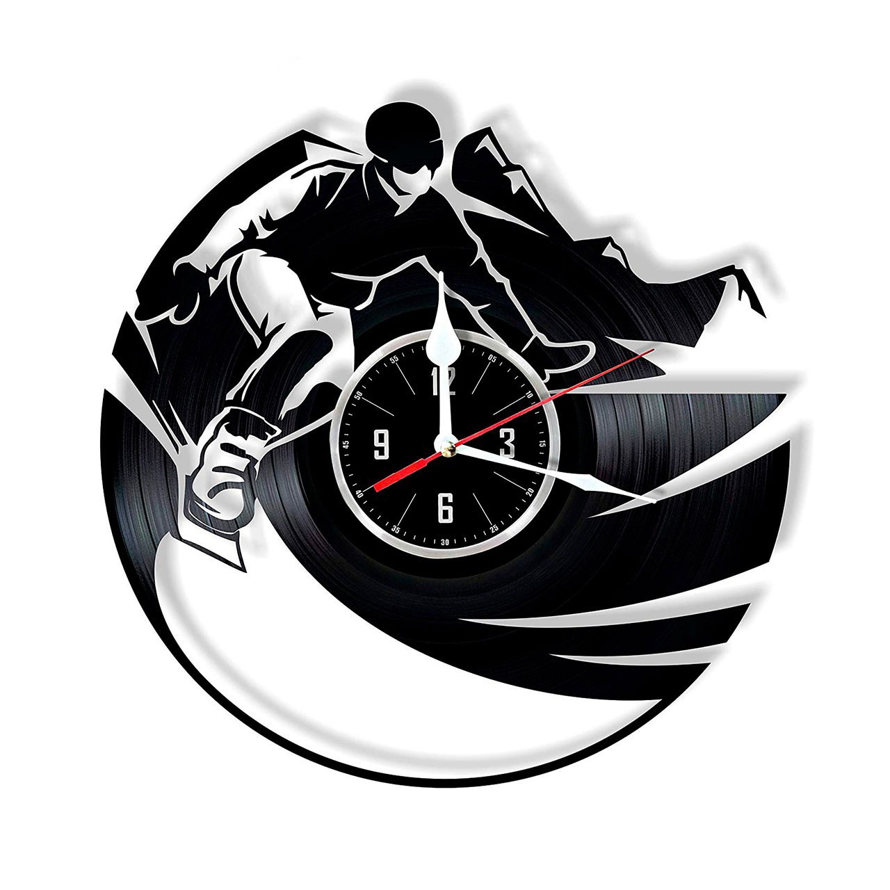 фото Часы из виниловой пластинки (c) vinyllab - сноуборд