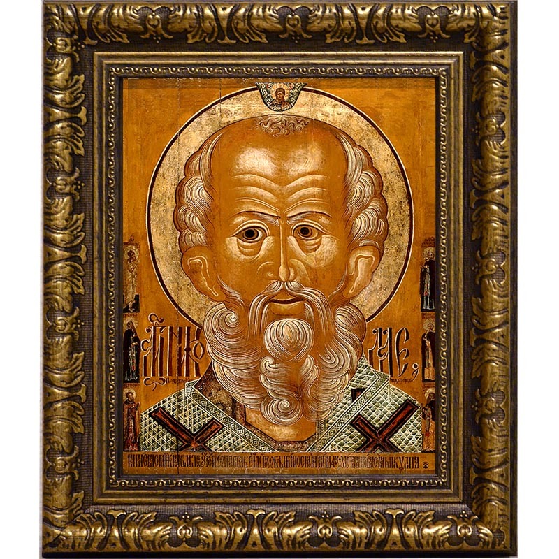 Святитель Никола (Великорецкий) Вятский со Святыми. Копия стариной иконы на холсте.
Святитель Никола (Великорецкий) Вятский со Святыми. Копия стариной иконы на холсте.