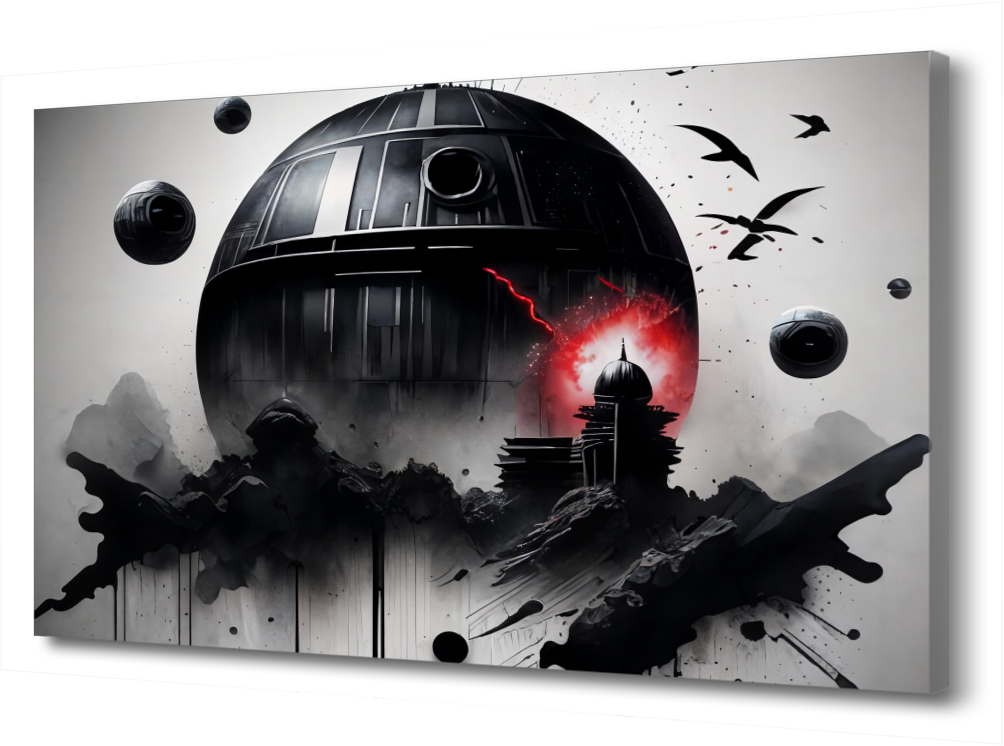 Картина на холсте Звезда Смерти, в стиле инк арт PRC-1674 (105x70см). Натуральный холст
Картина на холсте Звезда Смерти, в стиле инк арт PRC-1674 (105x70см). Натуральный холст