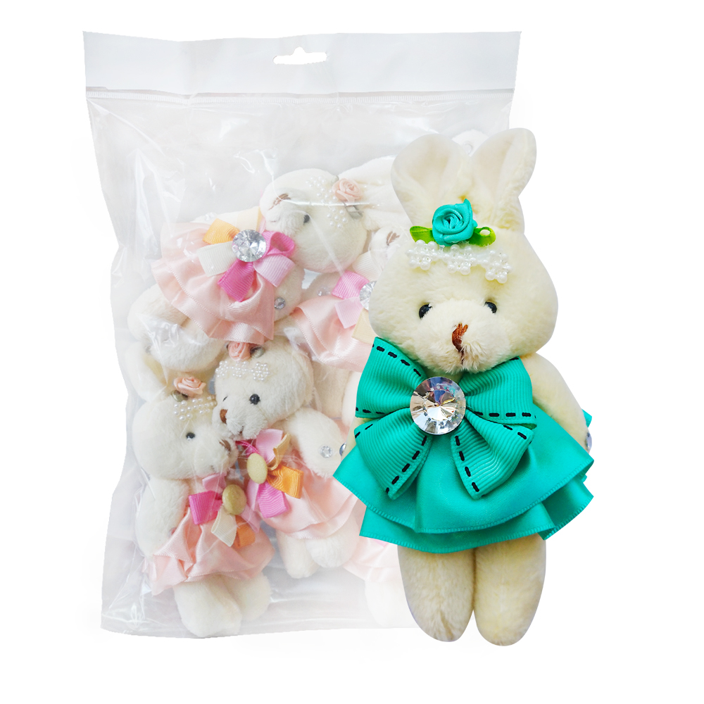фото Color kit/ набор мягких игрушек заяц в бирюзовом 5 шт./nz001