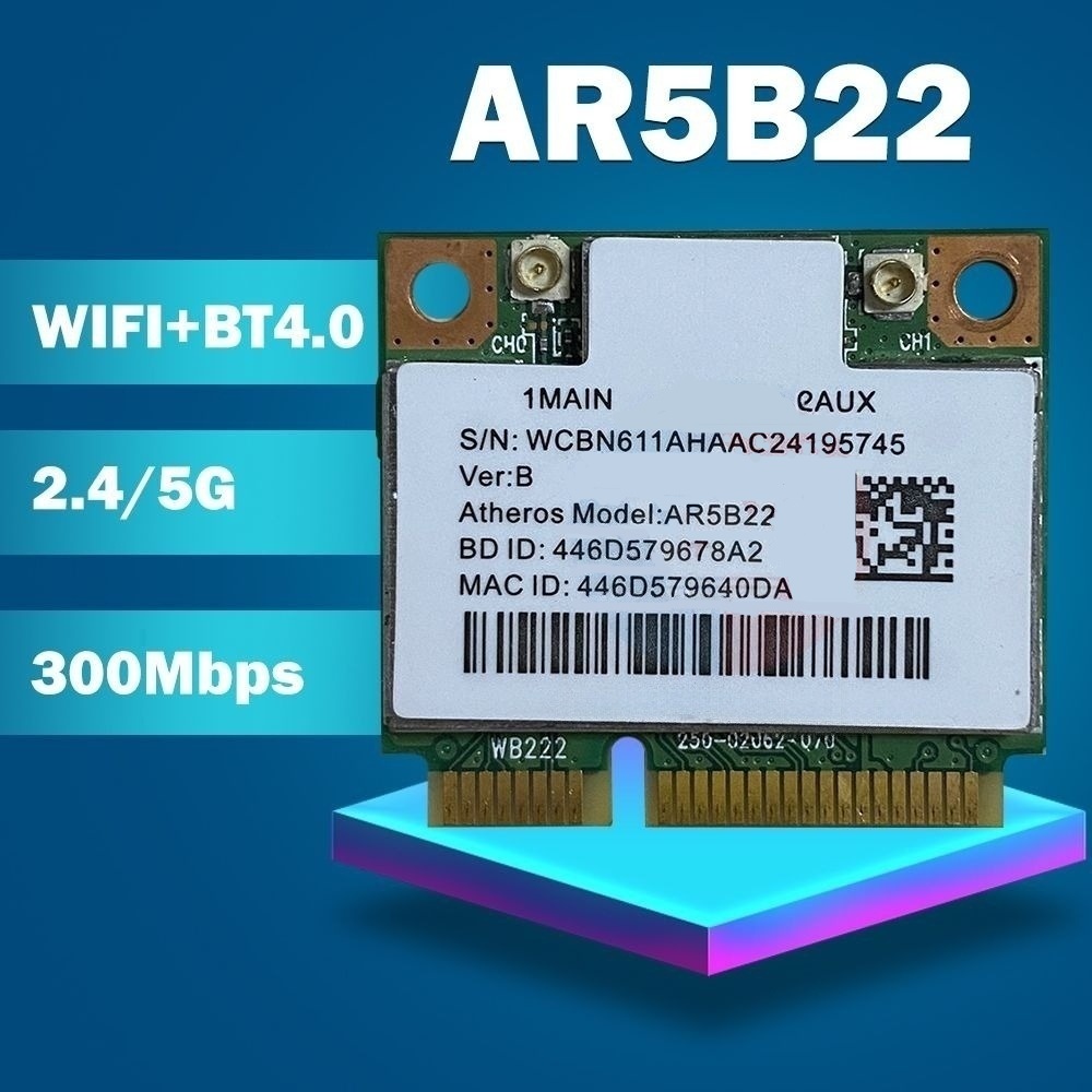 Приемник Wi-Fi NoBrand для ноутбука; для компьютера Mini PCI-e 802.11n; 802.11a; 802.11g, Зеленый;белый
Приемник Wi-Fi NoBrand для ноутбука; для компьютера Mini PCI-e 802.11n; 802.11a; 802.11g, Зеленый;белый