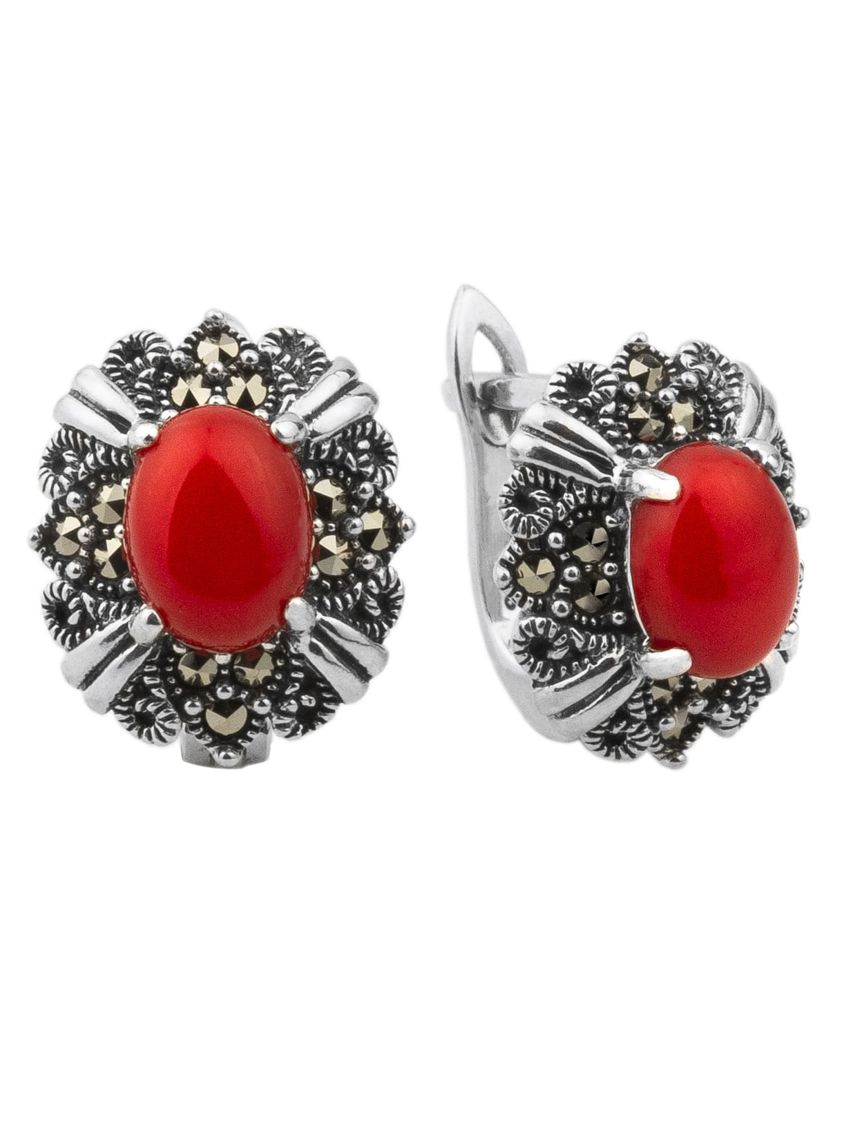 Серьги из серебра с марказитом/кораллом искусственным Марказит HE1173, HE1173_марказит, коралл синт.
Серьги из серебра с марказитом/кораллом искусственным Марказит HE1173, HE1173_марказит, коралл синт.