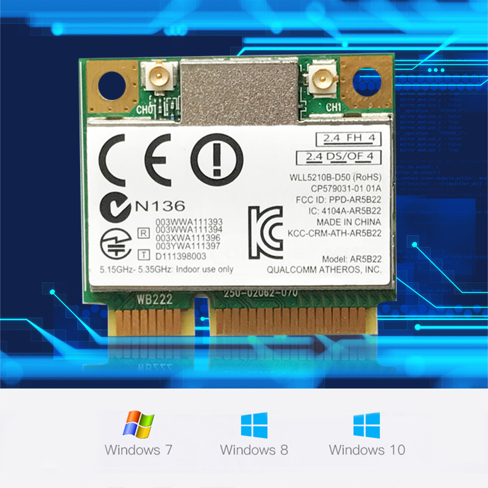 Приемник Wi-Fi NoBrand для ноутбука; для компьютера Mini PCI-e 802.11a; 802.11g; 802.11n, Зеленый;белый
Приемник Wi-Fi NoBrand для ноутбука; для компьютера Mini PCI-e 802.11a; 802.11g; 802.11n, Зеленый;белый