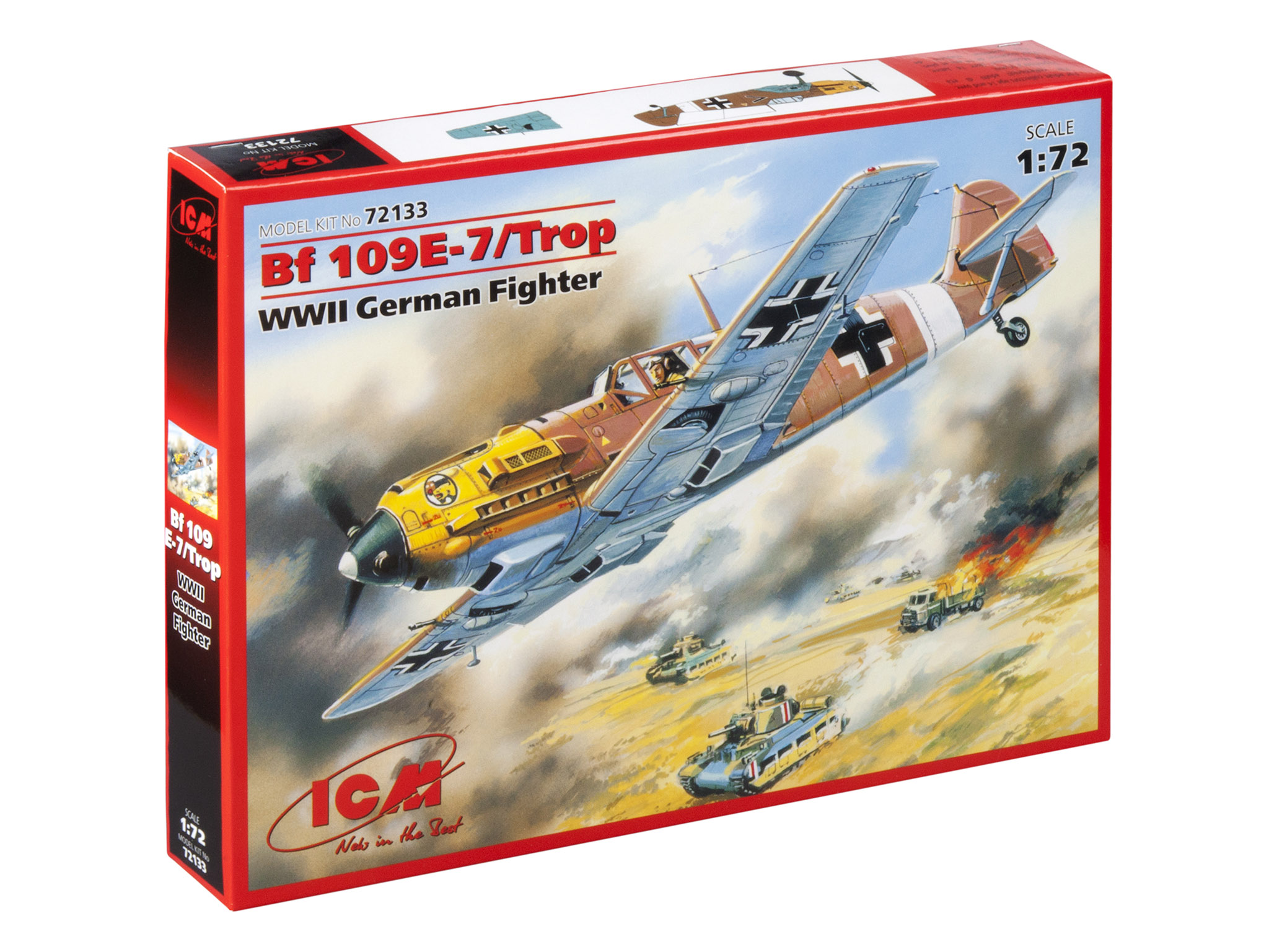 Сборная модель ICM 1/72 Германск истребитель 2МВ Мессершмидт Bf 109E-7/Trop тропич версия
Сборная модель ICM 1/72 Германск истребитель 2МВ Мессершмидт Bf 109E-7/Trop тропич версия