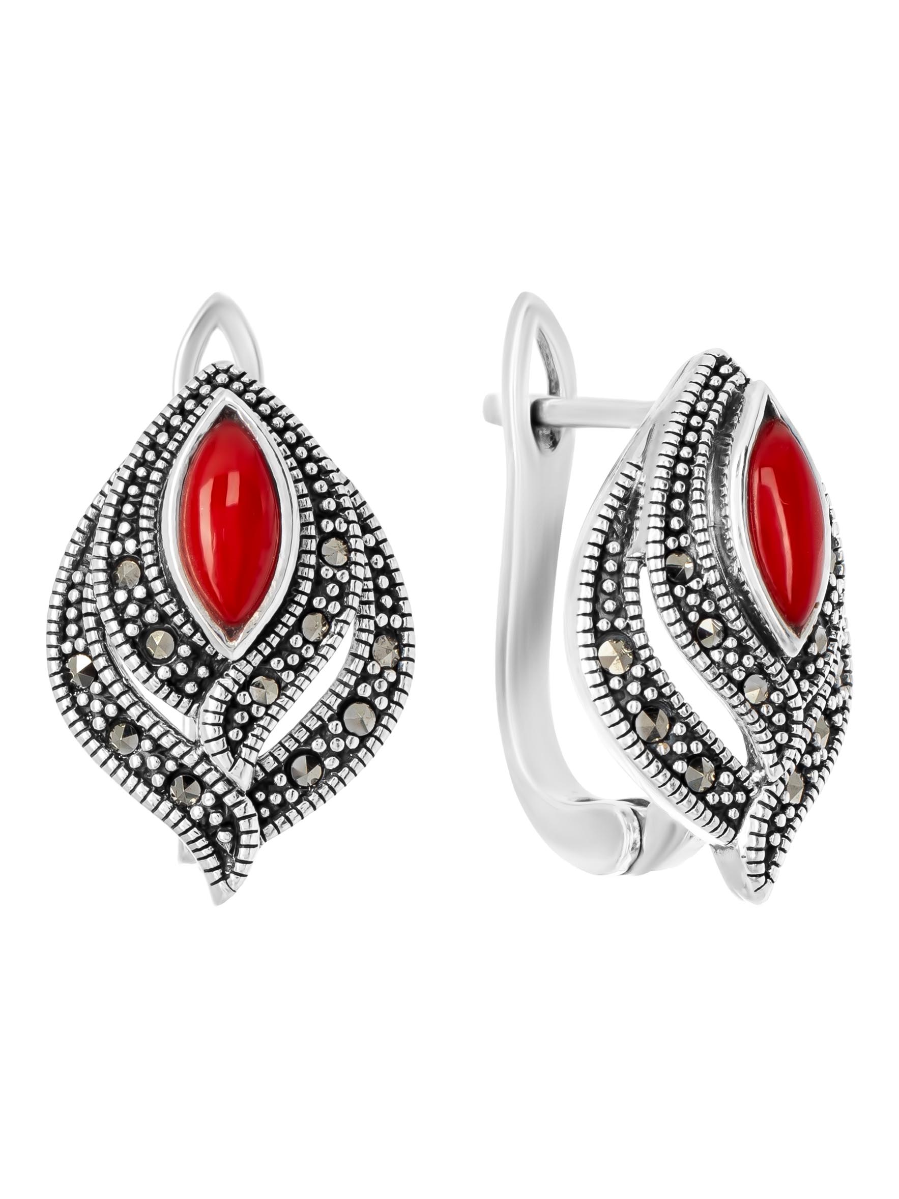 Серьги из серебра с марказитом/кораллом искусственным Марказит HE1406, HE1406_марказит, коралл синт.
Серьги из серебра с марказитом/кораллом искусственным Марказит HE1406, HE1406_марказит, коралл синт.