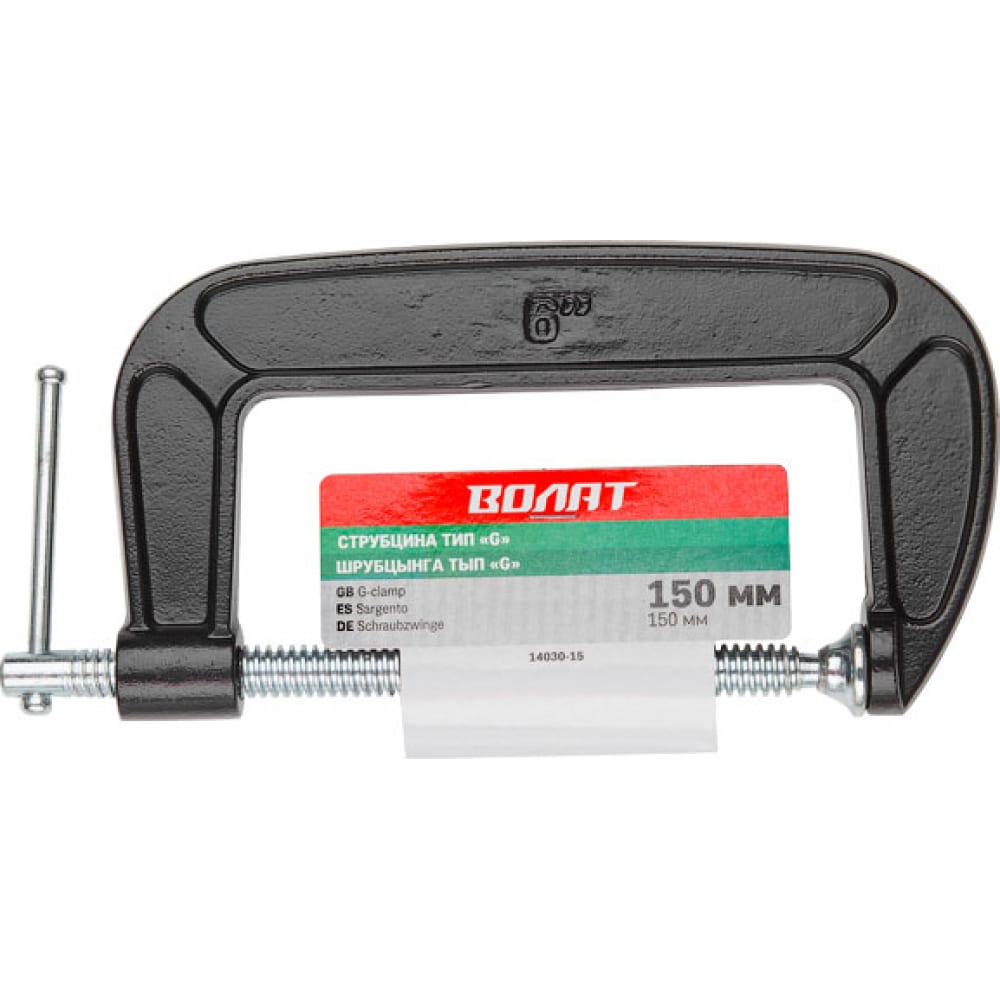 ВОЛАТ Струбцина G-образная 150 мм 14030-15
ВОЛАТ Струбцина G-образная 150 мм 14030-15