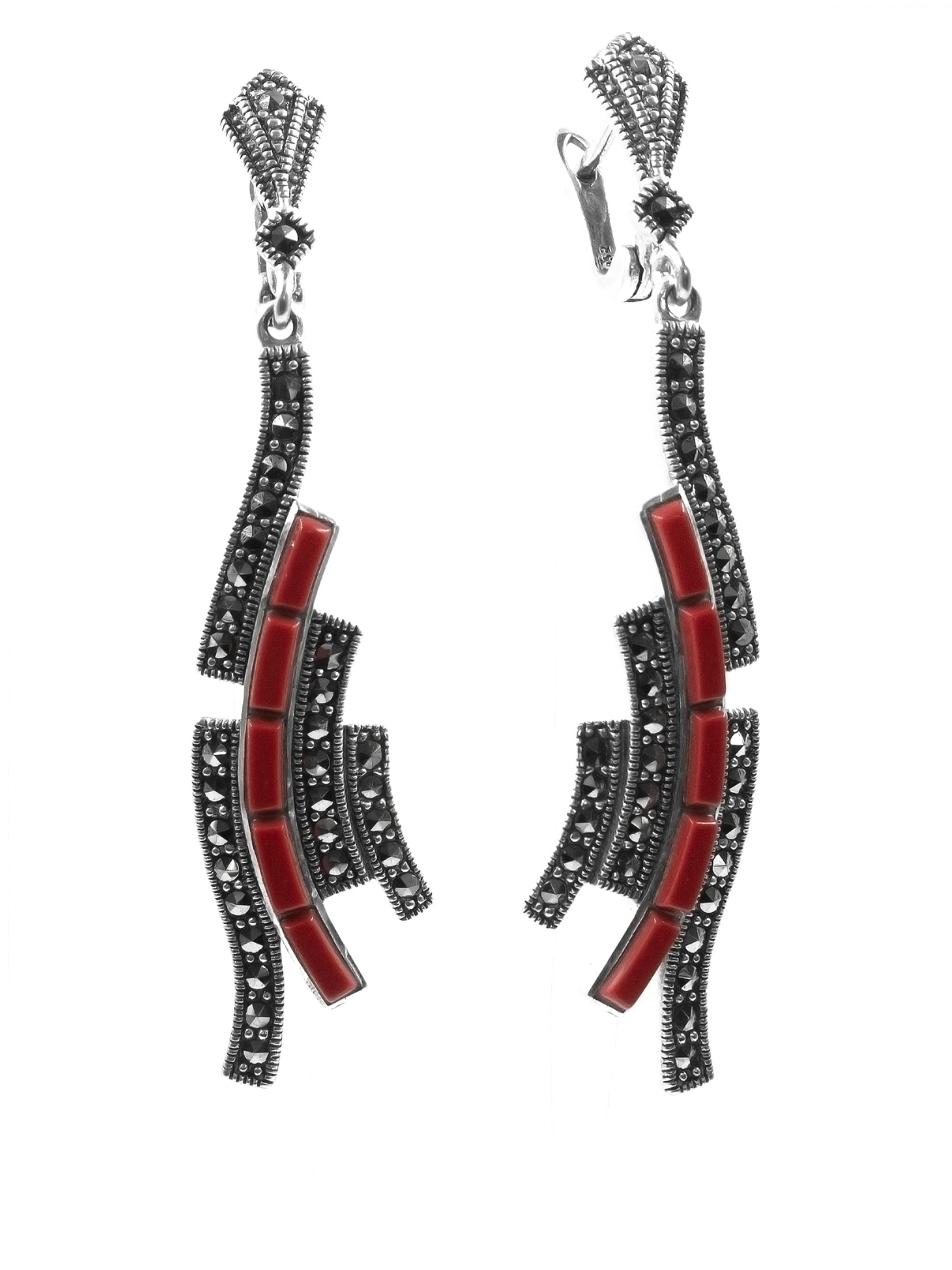 Серьги из серебра с марказитом/кораллом искусственным Марказит HE893, HE893_марказит, коралл синт.
Серьги из серебра с марказитом/кораллом искусственным Марказит HE893, HE893_марказит, коралл синт.
