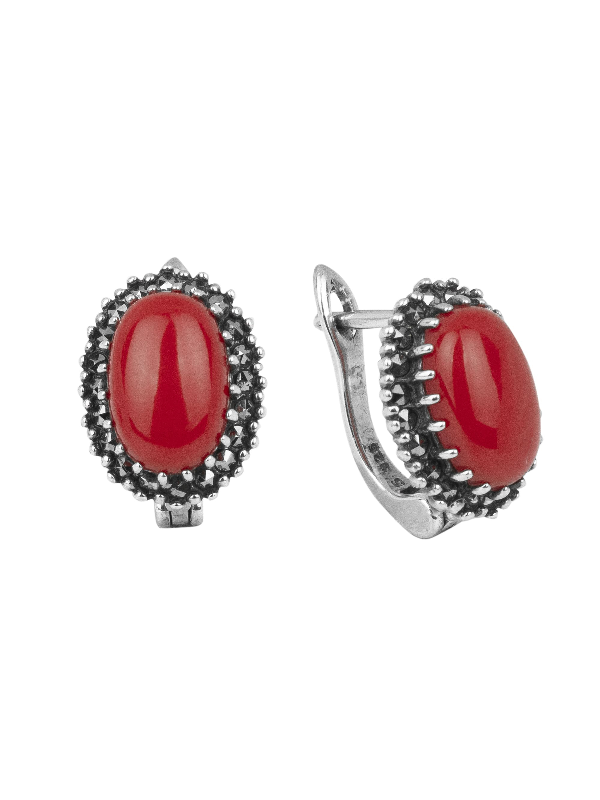 Серьги из серебра с марказитом/кораллом искусственным Марказит HE945, HE945_марказит, коралл синт.
Серьги из серебра с марказитом/кораллом искусственным Марказит HE945, HE945_марказит, коралл синт.