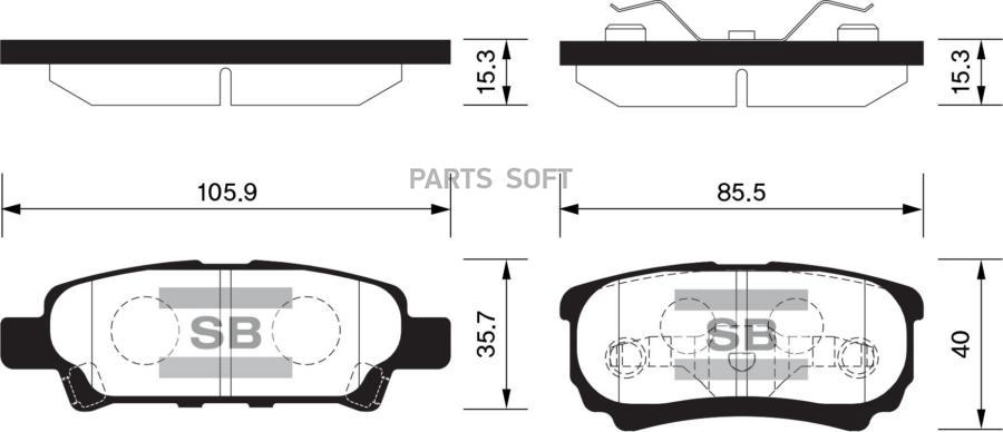 Тормозные колодки Sangsin brake задние для Mitsubishi Outlander 2.0MPi/2.4i 2003- SP2111, SP2111
Тормозные колодки Sangsin brake задние для Mitsubishi Outlander 2.0MPi/2.4i 2003- SP2111, SP2111