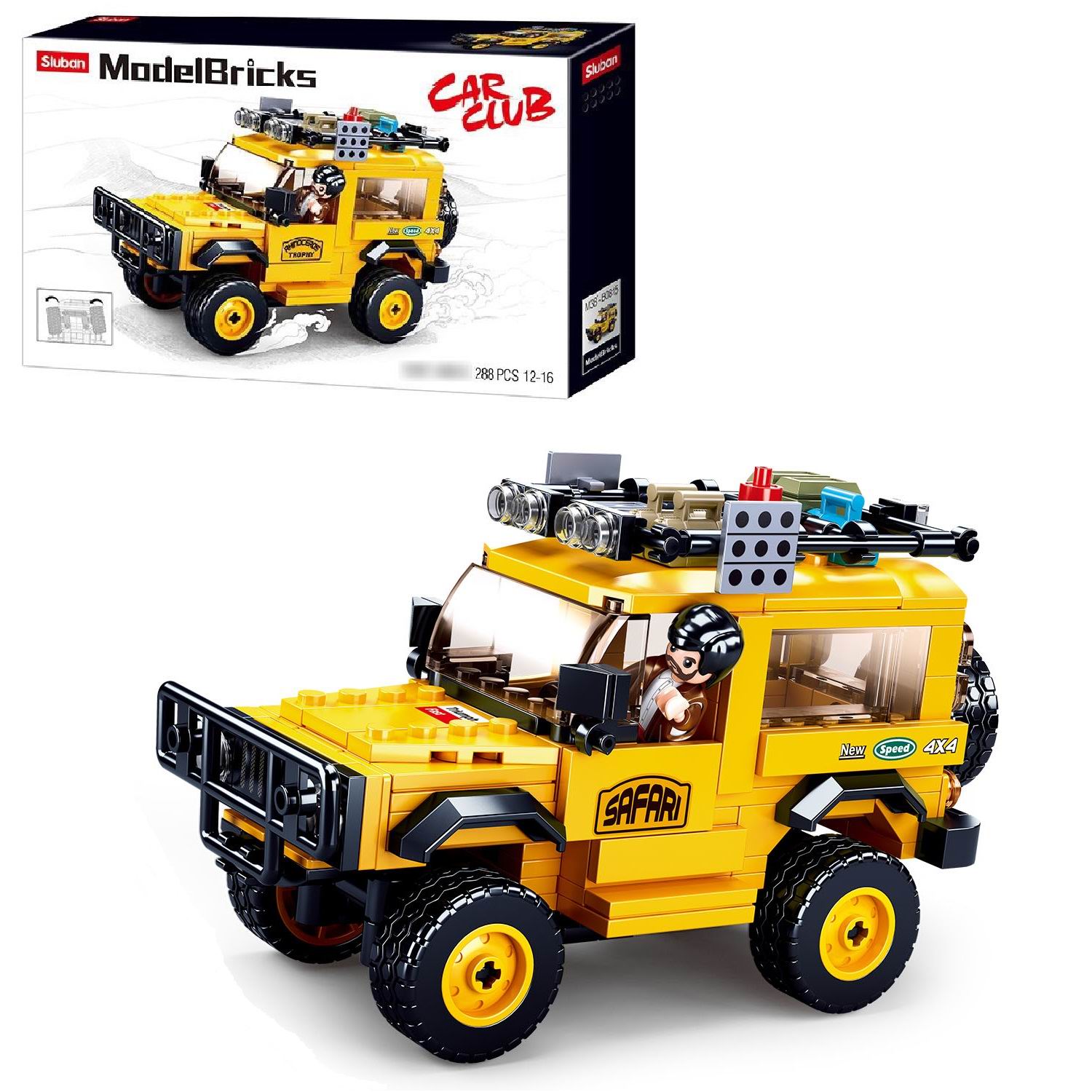 Конструктор Sluban серия Model Brick Джип-внедорожник желтый, 288 деталей M38-B0815, M38-B0815
Конструктор Sluban серия Model Brick Джип-внедорожник желтый, 288 деталей M38-B0815, M38-B0815
