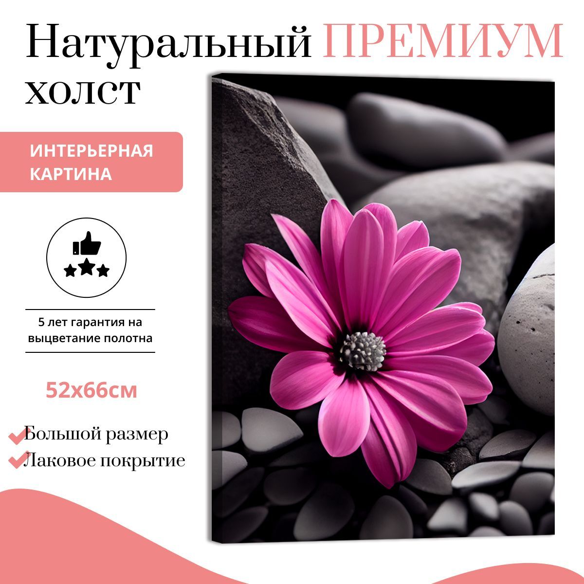 Картина на натуральном холсте ДоброДаров Розовый цветок 52х66 см V0355-ХОЛСТ, V0355-ХОЛСТ
Картина на натуральном холсте ДоброДаров Розовый цветок 52х66 см V0355-ХОЛСТ, V0355-ХОЛСТ