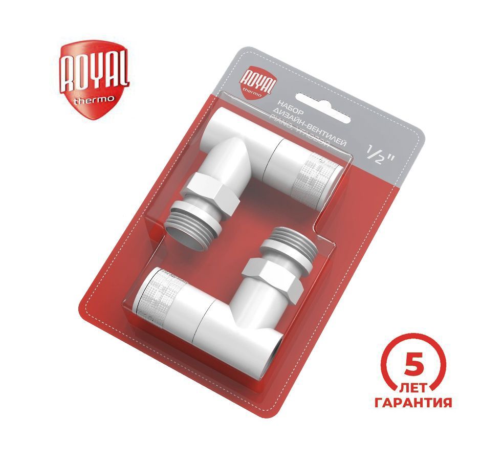 Набор дизайн-вентилей для радиатора Royal Thermo PIANO, угловой (белый) 1/2", Набор дизайн-вентилей для радиатора PIANO, угловой 1/2"_65
Набор дизайн-вентилей для радиатора Royal Thermo PIANO, угловой (белый) 1/2", Набор дизайн-вентилей для радиатора PIANO, угловой 1/2"_65