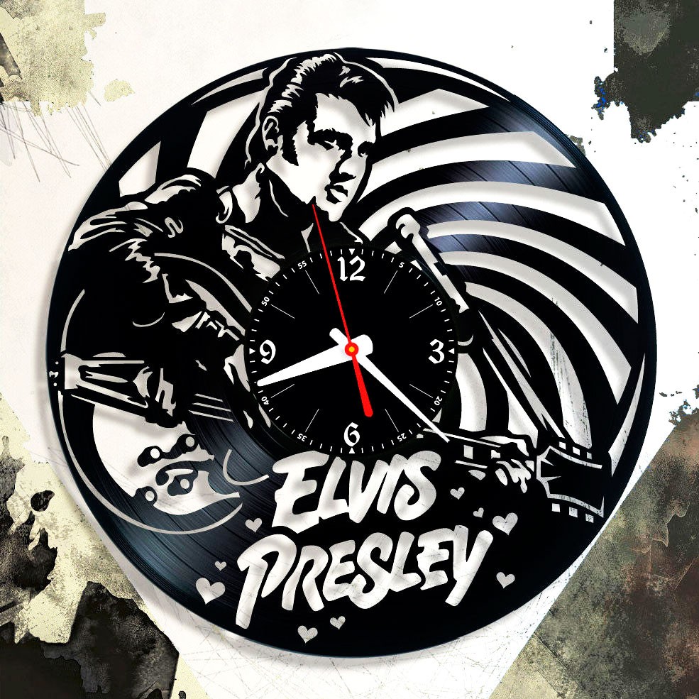 фото Часы из виниловой пластинки (c) vinyllab - elvis presley