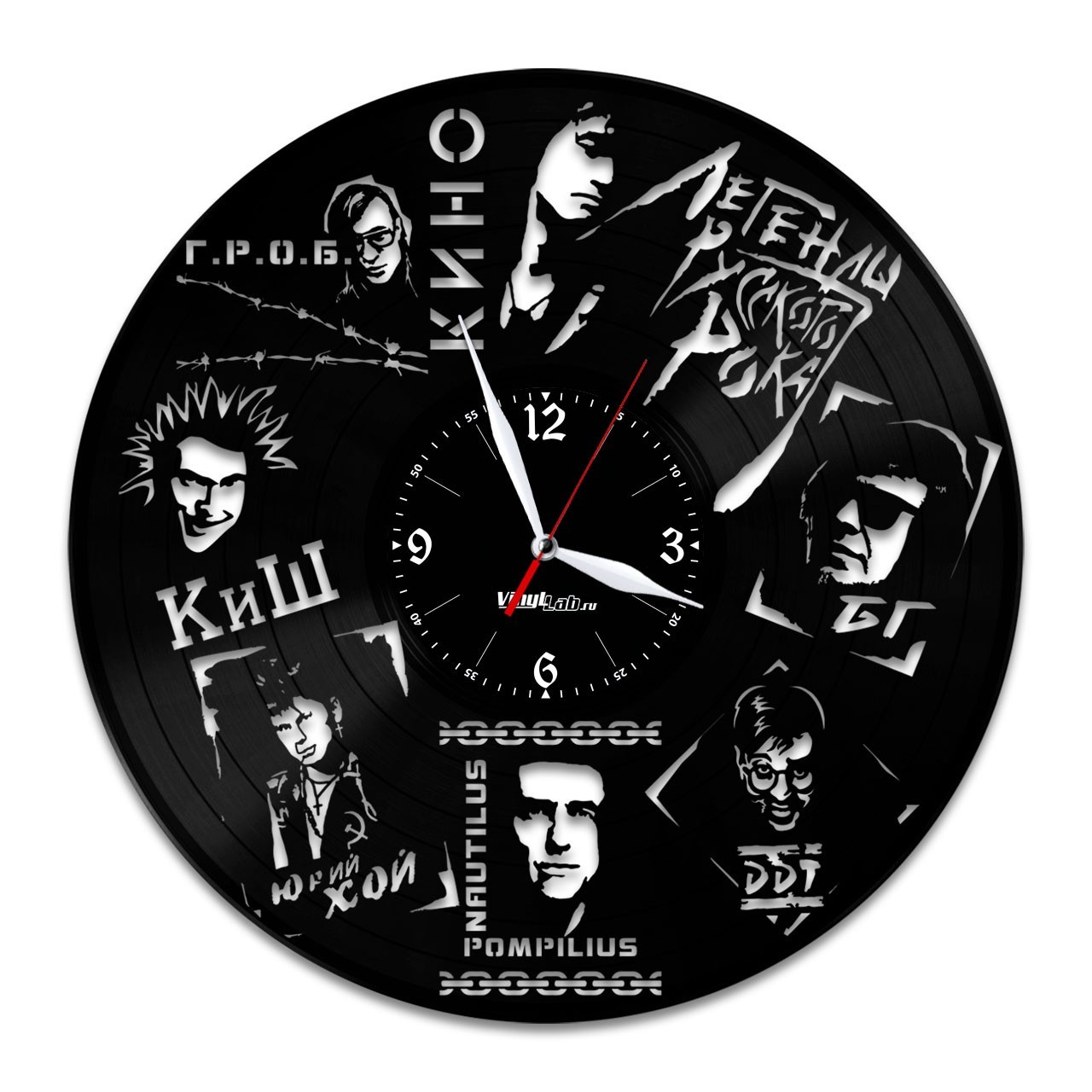 фото Часы из виниловой пластинки (c) vinyllab - легенды рока