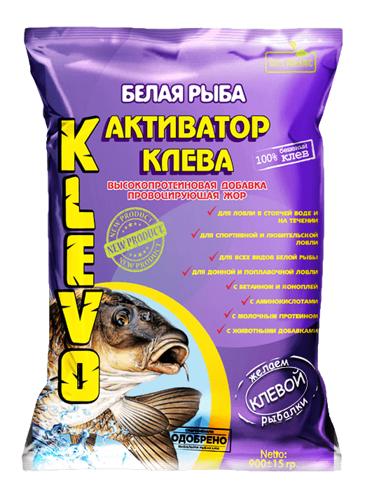 Активатор клева рыболовный KLEVO Белая рыба 900гр., Бежевый, Активатор клева рыболовный KLEVO Белая рыба 900гр.
Активатор клева рыболовный KLEVO Белая рыба 900гр., Бежевый, Активатор клева рыболовный KLEVO Белая рыба 900гр.
