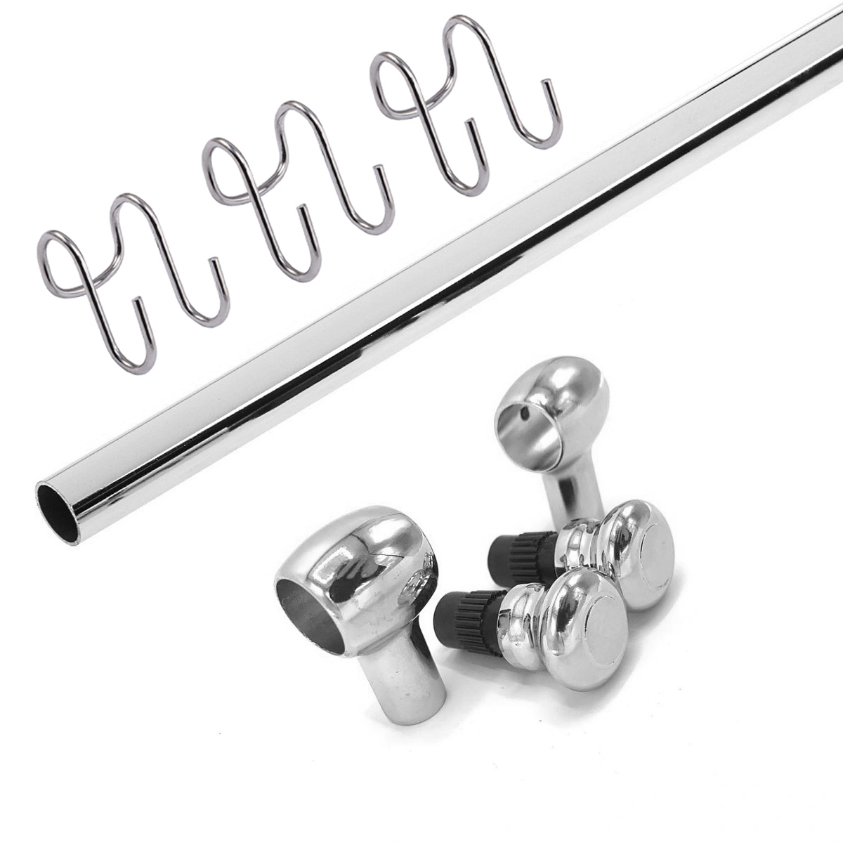 Рейлинг для кухни 600 мм, комплект "Retro", Серебристый, Retro 
Рейлинг для кухни 600 мм, комплект "Retro", Серебристый, Retro