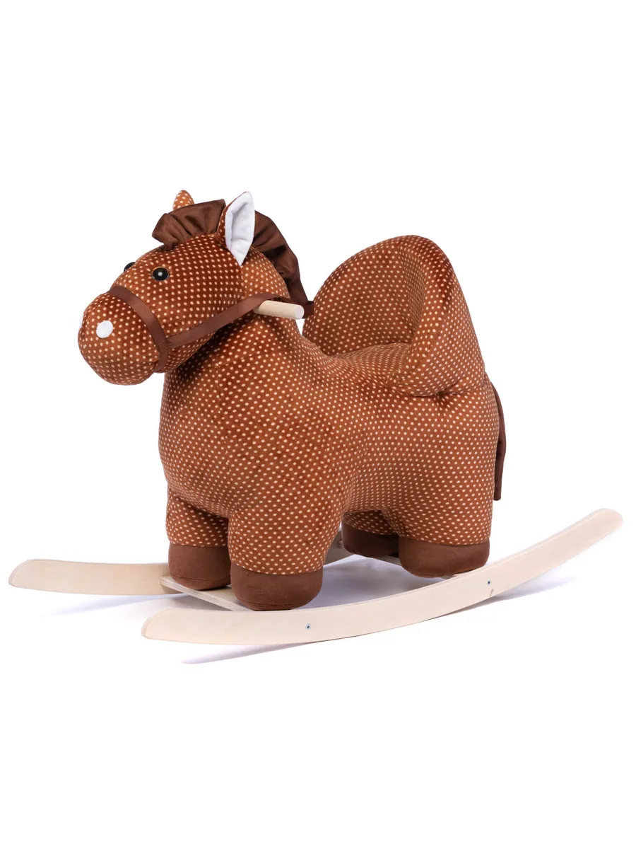 фото Лошадь-качалка нижегородская игрушка малая со спинкой см-796-13_г