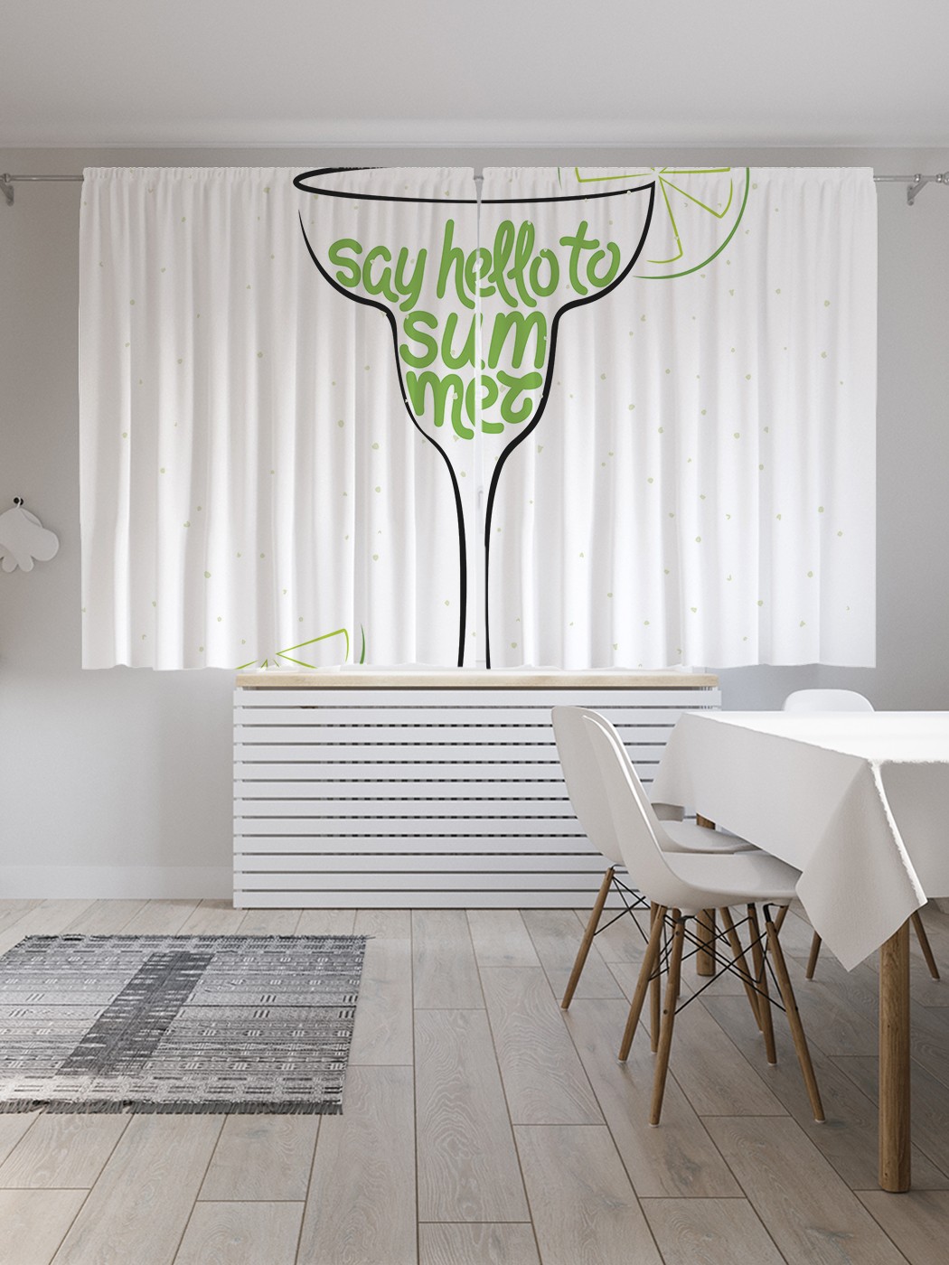 фото Шторы joyarty с фотопечатью "лето в бокале" из сатена, 290х180 см