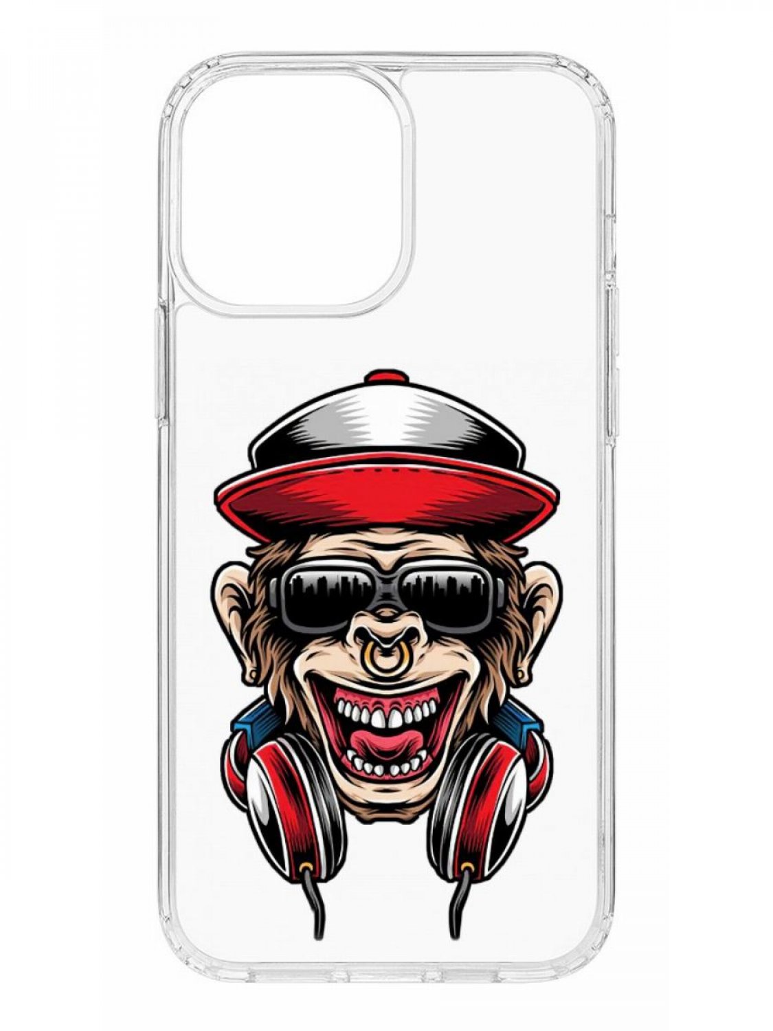 Чехол для Apple iPhone 13 Pro Max КRUЧЕ Print Обезьяна с наушниками прозрачный, Чехол на айфон 13 Про Макс с защитой камеры
Чехол для Apple iPhone 13 Pro Max КRUЧЕ Print Обезьяна с наушниками прозрачный, Чехол на айфон 13 Про Макс с защитой камеры