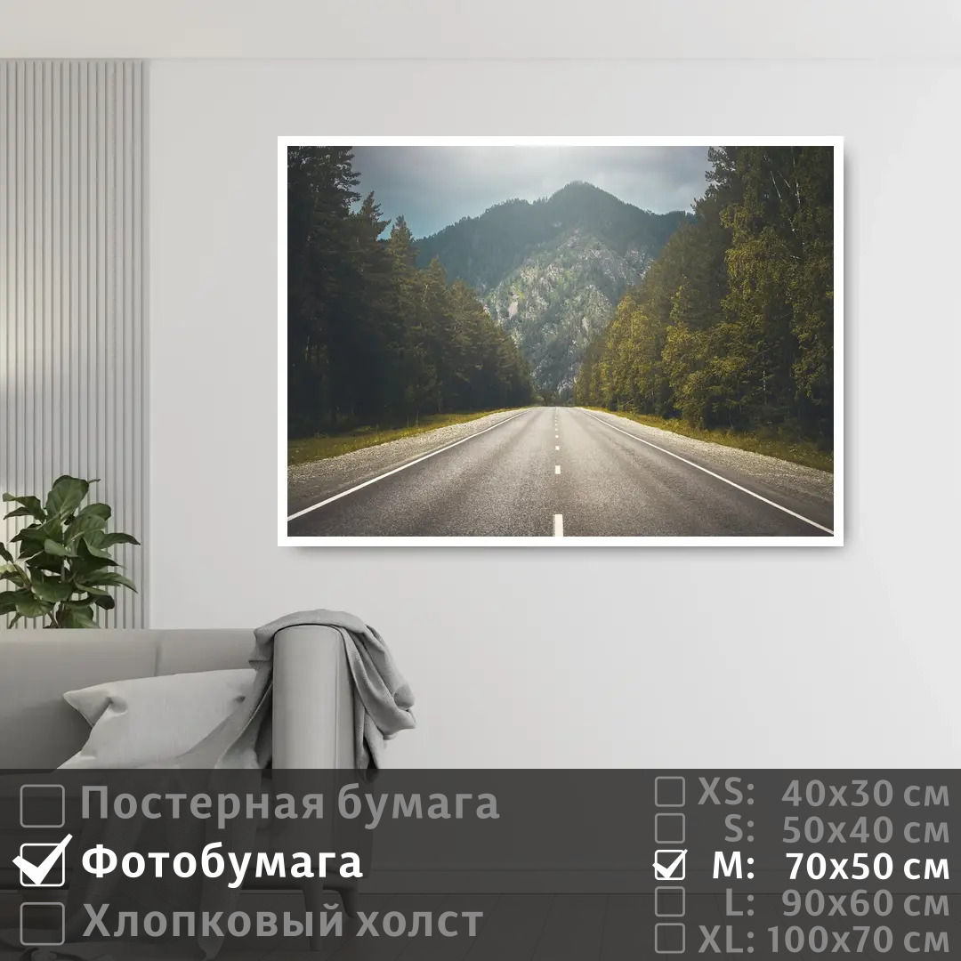 Постер на фотобумаге ПолиЦентр Дальняя дорога в горы вдоль соснового леса 70х50 см, ДальняяДорогаВГорыВдольСосновогоЛеса
Постер на фотобумаге ПолиЦентр Дальняя дорога в горы вдоль соснового леса 70х50 см, ДальняяДорогаВГорыВдольСосновогоЛеса
