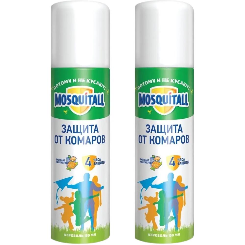 фото Защита для взрослых от комаров mosquitall аэрозоль 150 мл. 2 шт.