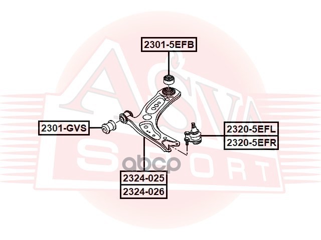 Рычаг Передний Нижний Правый ASVA 2324-025
Рычаг Передний Нижний Правый ASVA 2324-025