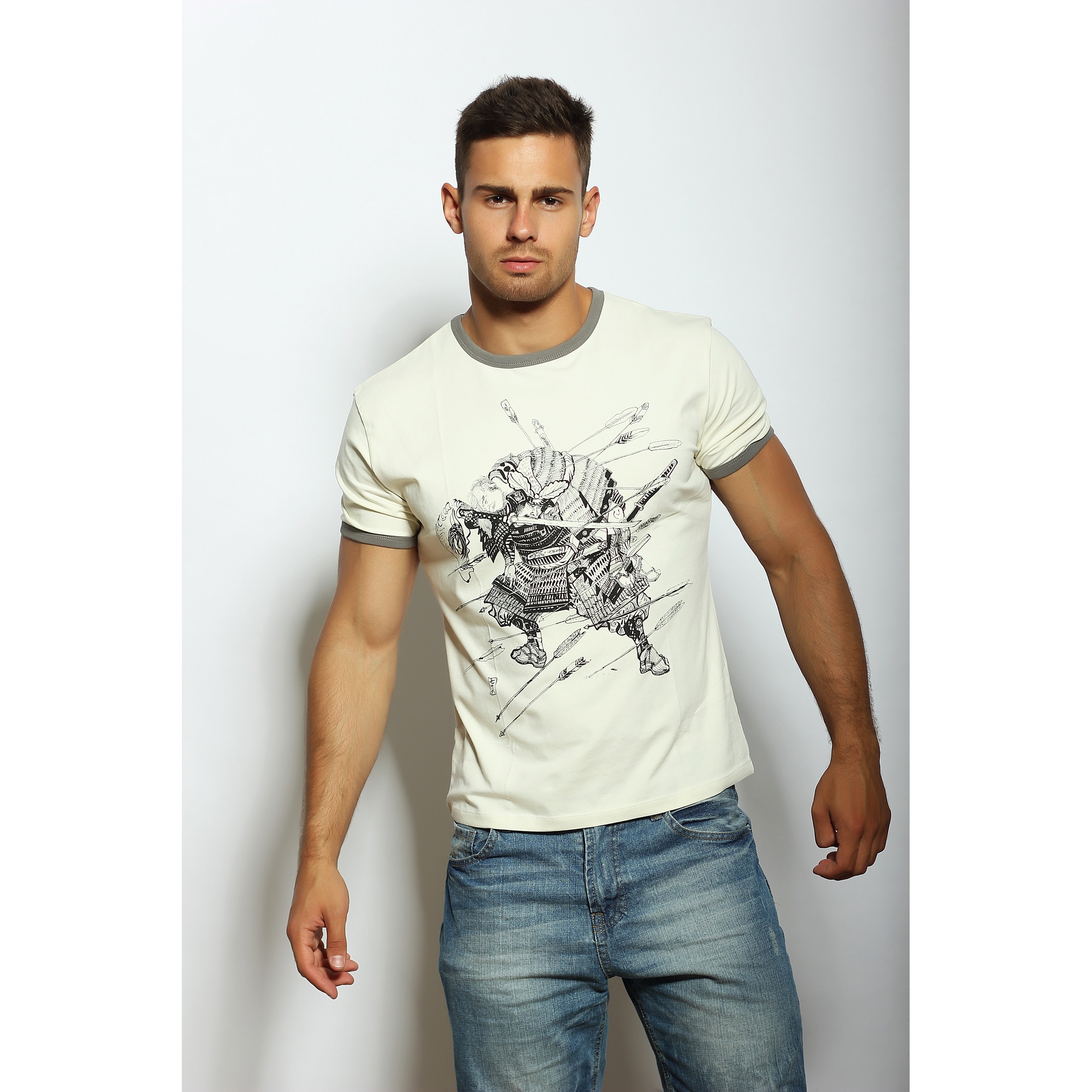 фото Футболка мужская fra'n'co 050341m-ep бежевая m