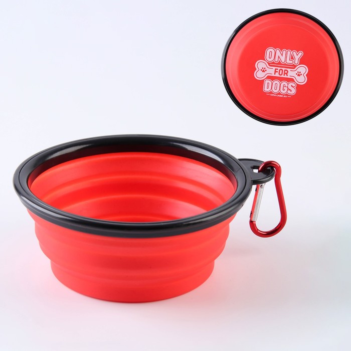 Миска силиконовая ONLY FOR DOG, 14.2х12.8х2 см, 350 мл, красная 
Миска силиконовая ONLY FOR DOG, 14.2х12.8х2 см, 350 мл, красная
