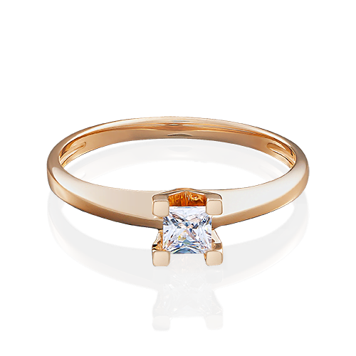 фото Кольцо из красного золота с swarovski р.18 platina jewelry 01-4978-00-501-1110-38