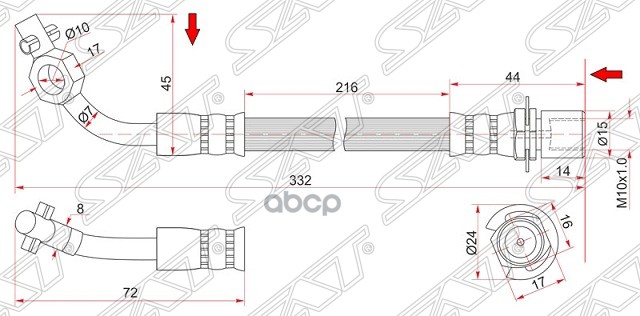 Шланг Тормозной Передний (Таиланд) Toyota Land Cruiser 90-92 Rh Sat арт. ST-90947-02613
Шланг Тормозной Передний (Таиланд) Toyota Land Cruiser 90-92 Rh Sat арт. ST-90947-02613