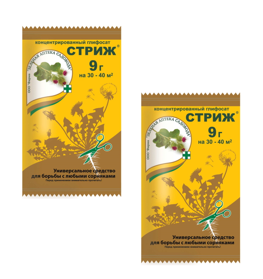 Комплект Гербицидное средство Стриж 9 гр. x 2 шт.
Комплект Гербицидное средство Стриж 9 гр. x 2 шт.