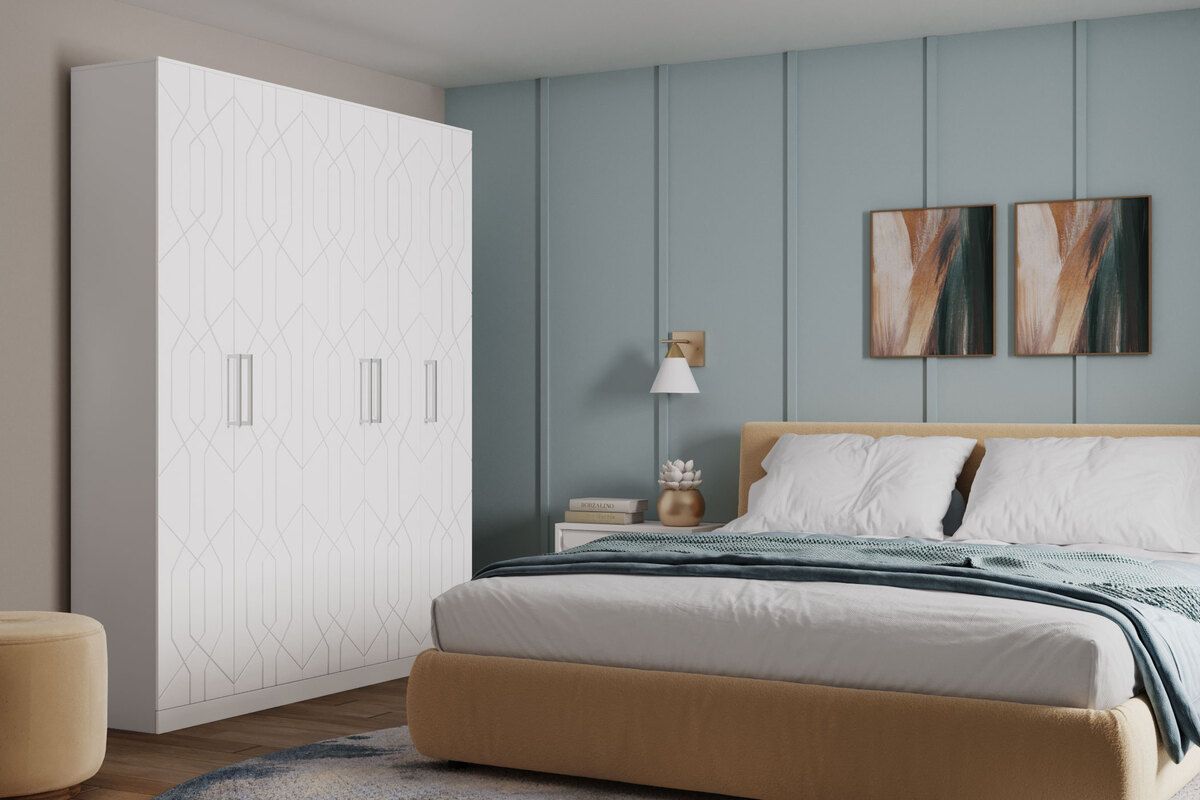 Шкаф распашной Дольче-5 МДФ Белый для одежды пятидверный 175х230х50 Мегамебель 
Шкаф распашной Дольче-5 МДФ Белый для одежды пятидверный 175х230х50 Мегамебель