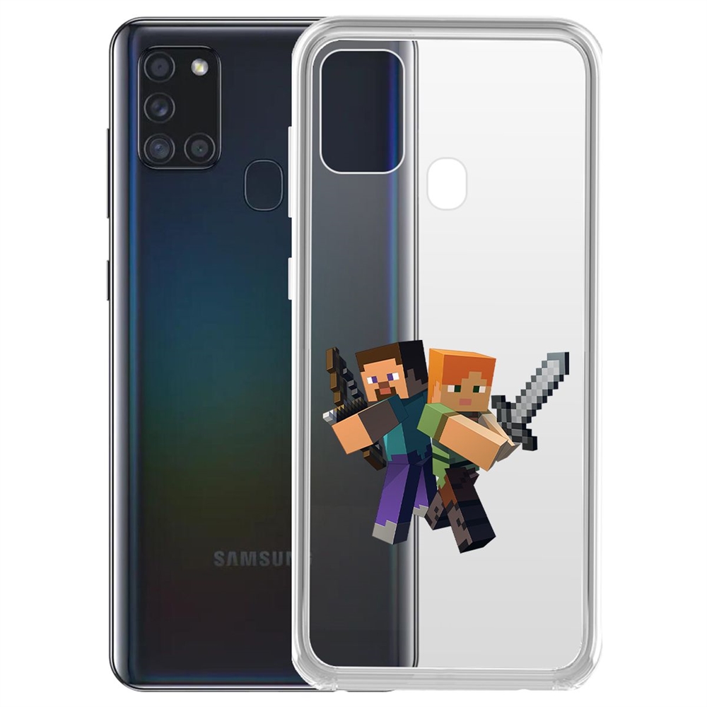 Чехол-накладка Minecraft-Стив и Алекс для Samsung Galaxy A21s (A217), Прозрачный
Чехол-накладка Minecraft-Стив и Алекс для Samsung Galaxy A21s (A217), Прозрачный