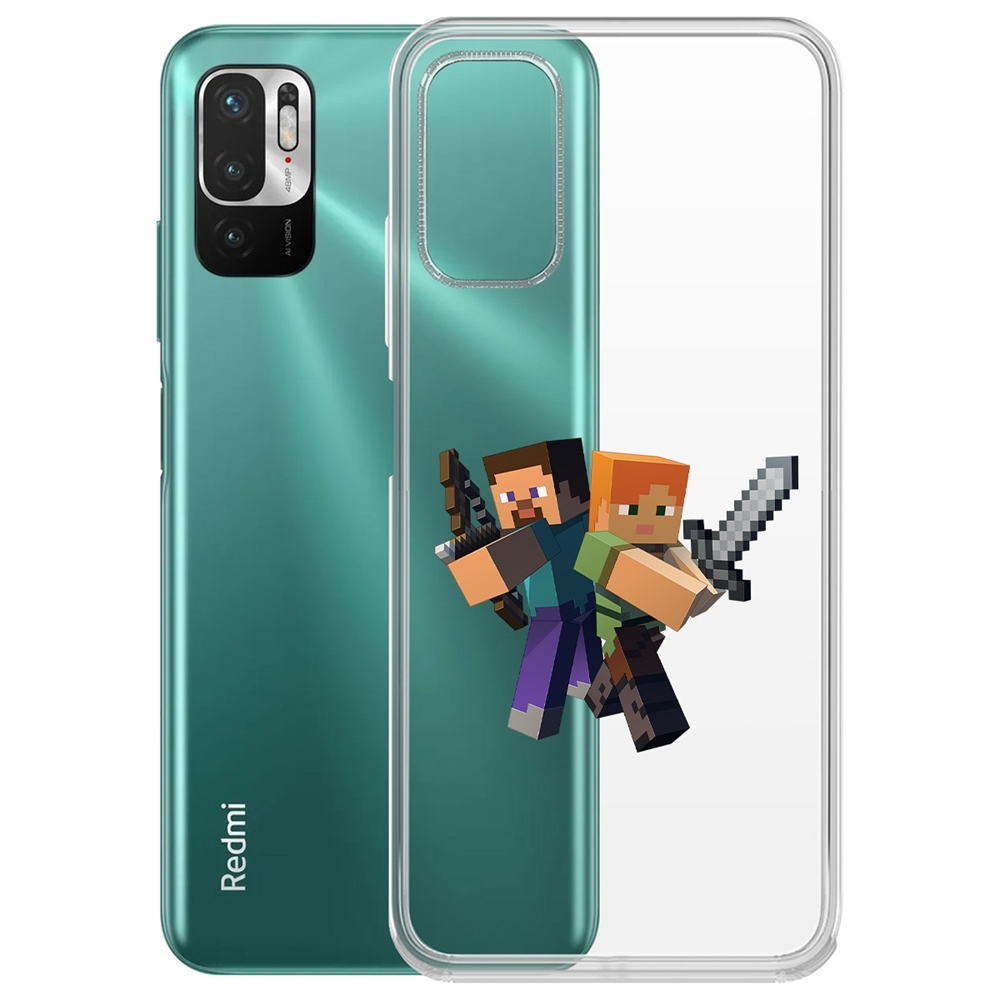 Чехол-накладка Minecraft-Стив и Алекс для Xiaomi Redmi Note 10T/ Poco M3 Pro, Прозрачный
Чехол-накладка Minecraft-Стив и Алекс для Xiaomi Redmi Note 10T/ Poco M3 Pro, Прозрачный