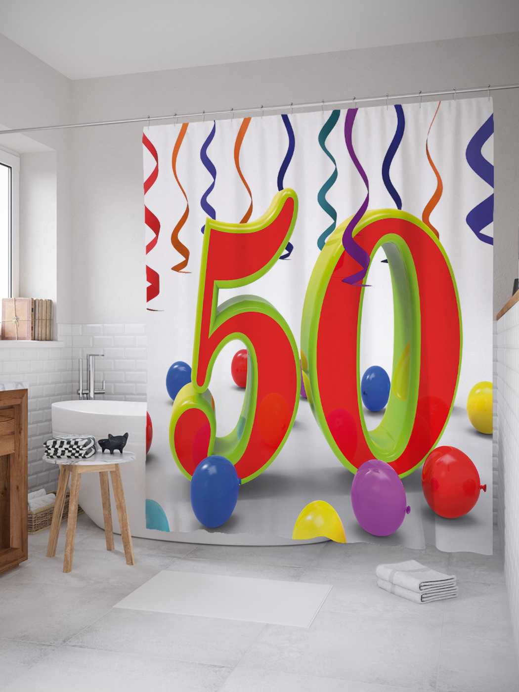 Штора для ванной JoyArty "Празднество 50-летия" из сатена, 180х200 см с крючками, Синий
Штора для ванной JoyArty "Празднество 50-летия" из сатена, 180х200 см с крючками, Синий