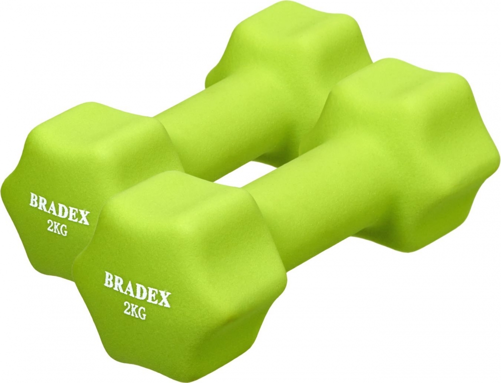 Набор гантелей неопреновых Bradex SF 0865, салатовые, 2 шт. по 2 кг, набор из 5 шт., Зеленый, SF 0865.682906
Набор гантелей неопреновых Bradex SF 0865, салатовые, 2 шт. по 2 кг, набор из 5 шт., Зеленый, SF 0865.682906