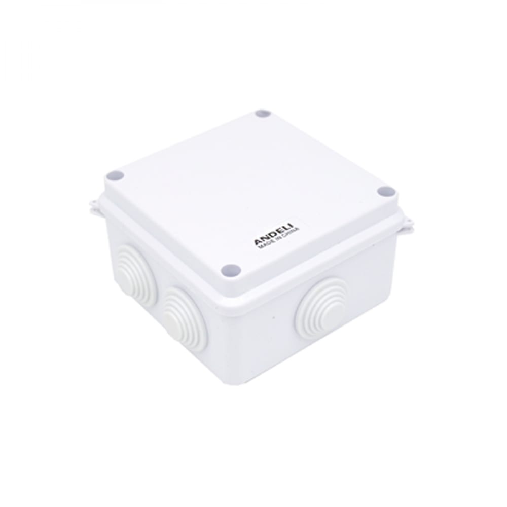 Распаечная коробка ANDELI с крышкой, 150х150х70, 8 входов, IP65 ADL18-603, Белый
Распаечная коробка ANDELI с крышкой, 150х150х70, 8 входов, IP65 ADL18-603, Белый