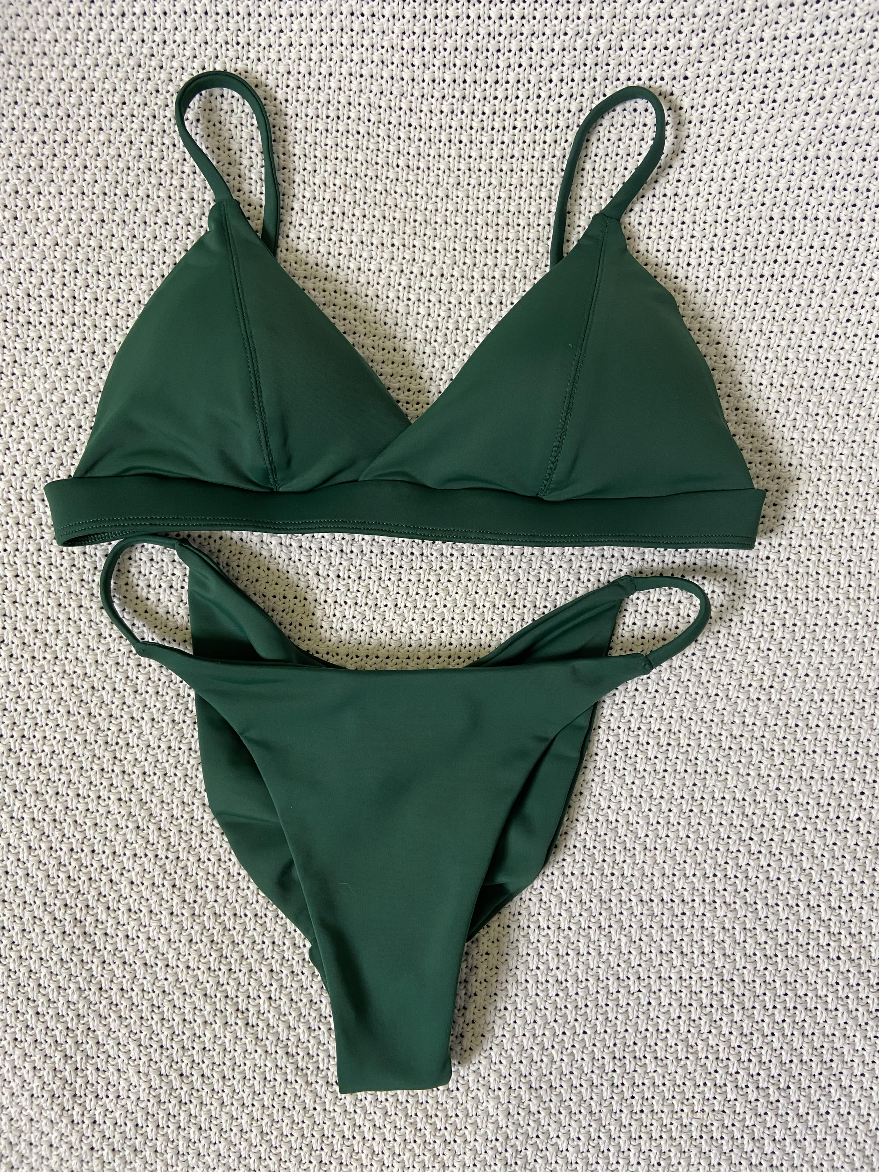 фото Купальник раздельный женский balibikini лейла матовый зеленый xl