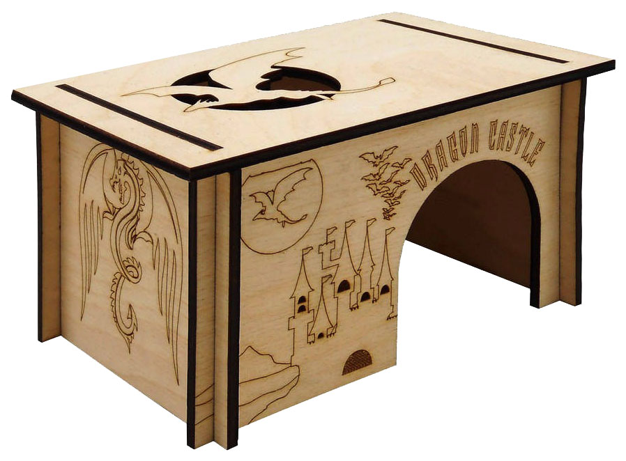 фото Петто домик с плоской крышей замок дракона, фанера, в ассортименте, сборная конструкция 14 nobrand