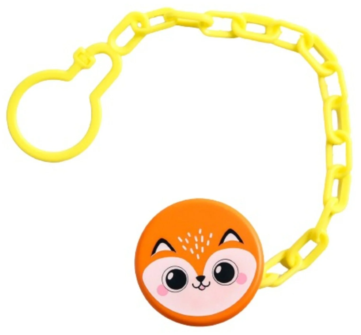 фото Прищепка-держатель для соски-пустышки «лисёнок», на цепочке крошка я