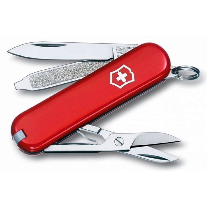фото Нож перочинный victorinox classic (0.6223.b1) 58мм 7функций красный блистер