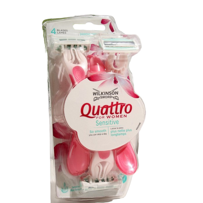 Станок для бритья одноразовый женский Wilkinson Sword QUATTRO for Women, 4 лезвия, 3 шт.
Станок для бритья одноразовый женский Wilkinson Sword QUATTRO for Women, 4 лезвия, 3 шт.