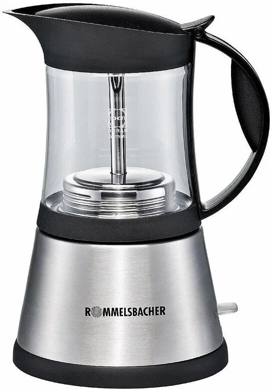 Электрическая гейзерная кофеварка Rommelsbacher EKO 376/G серебристый, черный, EKO 376/G
Электрическая гейзерная кофеварка Rommelsbacher EKO 376/G серебристый, черный, EKO 376/G