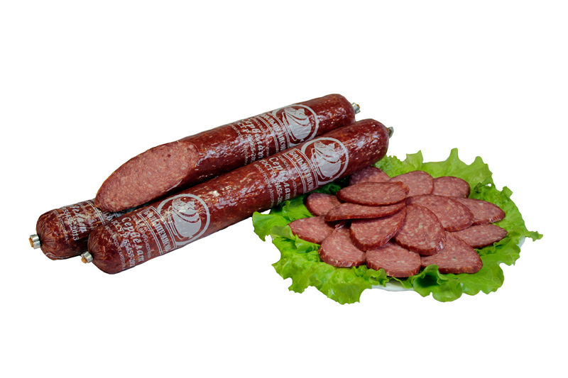 Колбаса Большемясов Сервелат ГОСТ варено-копченая 320 г 
Колбаса Большемясов Сервелат ГОСТ варено-копченая 320 г