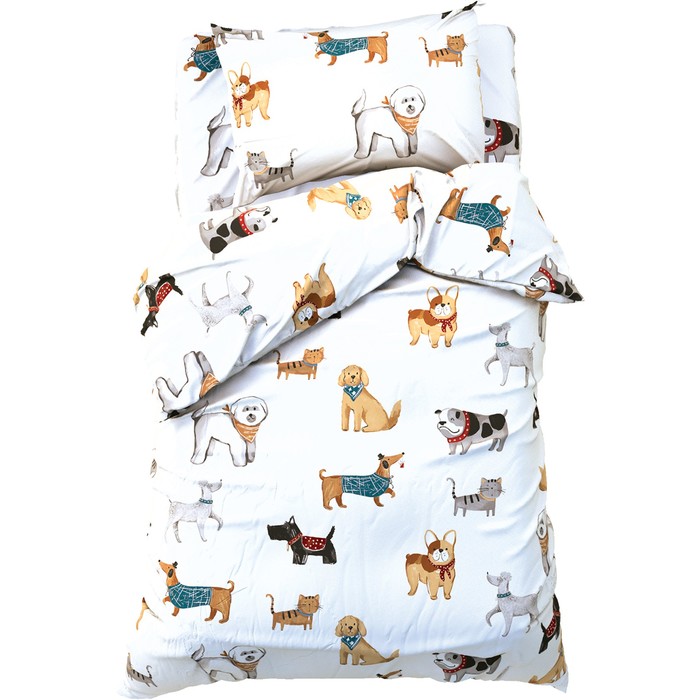 Постельное бельё Этель 1.5 сп Dog party, 143x215 см, 150x214 см, 50x70 см -1 шт,100% хлопо
Постельное бельё Этель 1.5 сп Dog party, 143x215 см, 150x214 см, 50x70 см -1 шт,100% хлопо