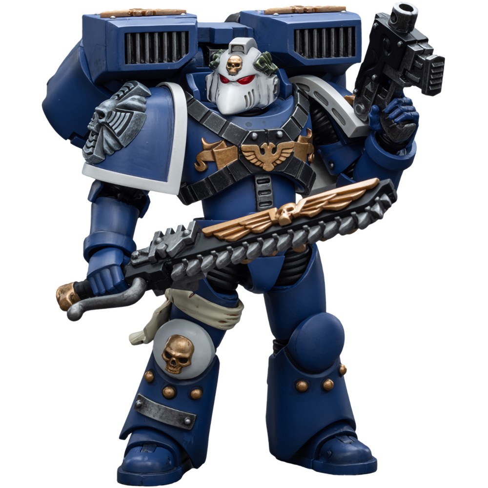 Фигурка Warhammer 40k Ultramarines Vanguard Veteran With Chainsword And Bolt Pistol 1:18
Фигурка Warhammer 40k Ultramarines Vanguard Veteran With Chainsword And Bolt Pistol 1:18