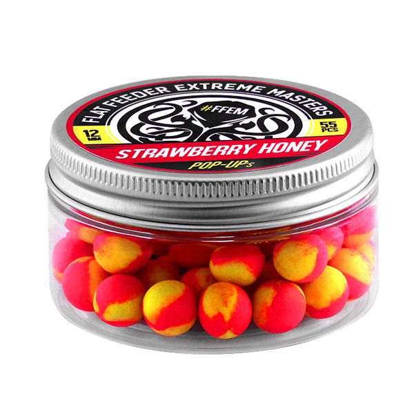 Бойлы плавающие FFEM Baits Pop Up 12 мм Strawberry Honey 55 шт, Разноцветный, плавающие Pop Up 
Бойлы плавающие FFEM Baits Pop Up 12 мм Strawberry Honey 55 шт, Разноцветный, плавающие Pop Up