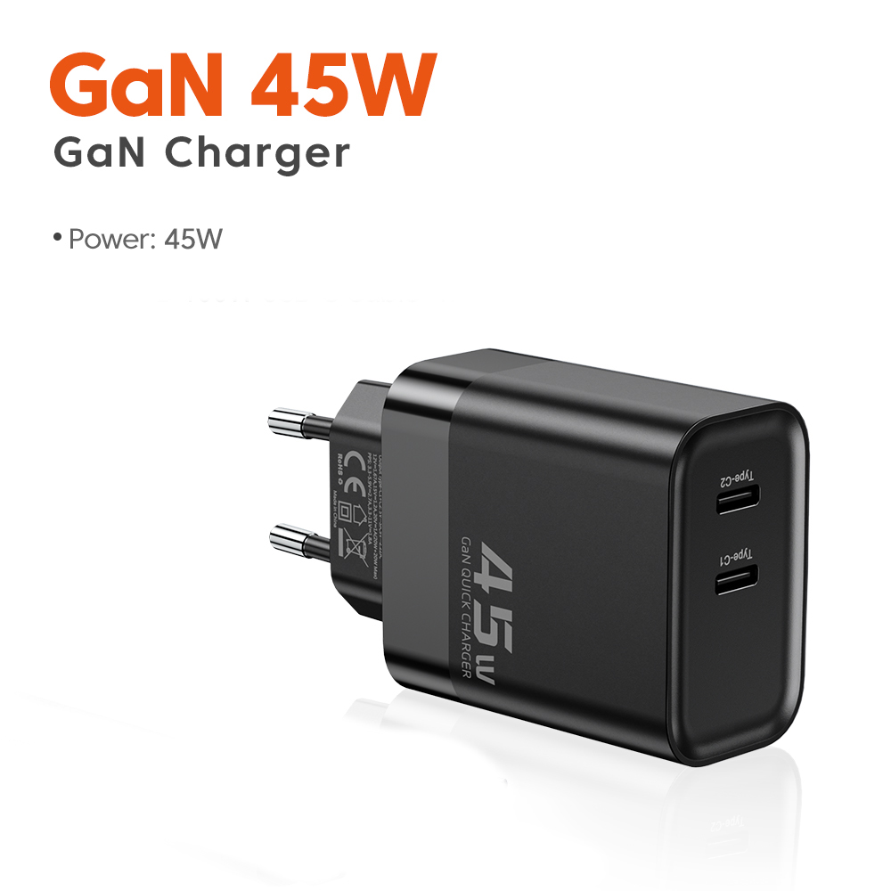 Сетевое зарядное устройство Toocki GaN Travel Charger отсутствует 2xUSB Type-C 3 А черный, GaN Travel Charger
Сетевое зарядное устройство Toocki GaN Travel Charger отсутствует 2xUSB Type-C 3 А черный, GaN Travel Charger