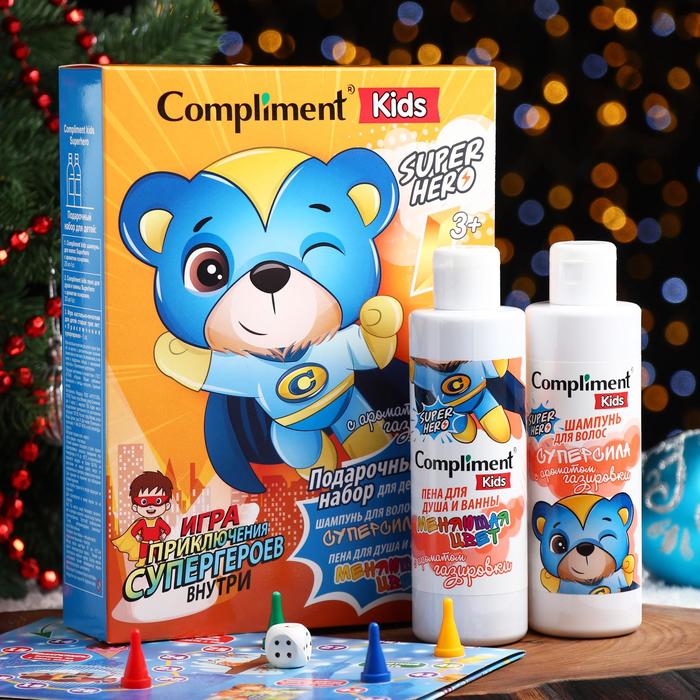 Подарочный набор Compliment Kids Superhero c ароматом газировки: пена для душа, 200 мл + ш
Подарочный набор Compliment Kids Superhero c ароматом газировки: пена для душа, 200 мл + ш